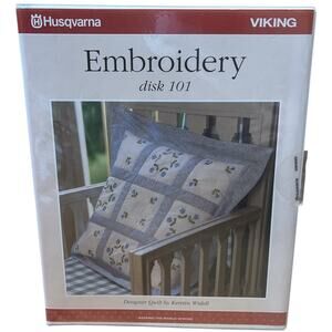 Quilt Embroidery Designs Disk 101 Husqvarna Viking Designer 1 Machine 1990s EUC